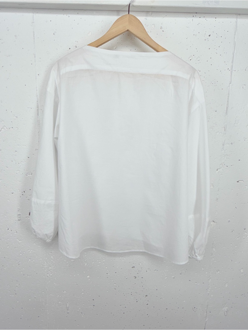 Elaine Kim Size Small White Cotton Zipper Front Blouse - Picture 8 of 12